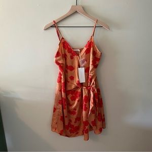 Floral Mini Dress with side tie